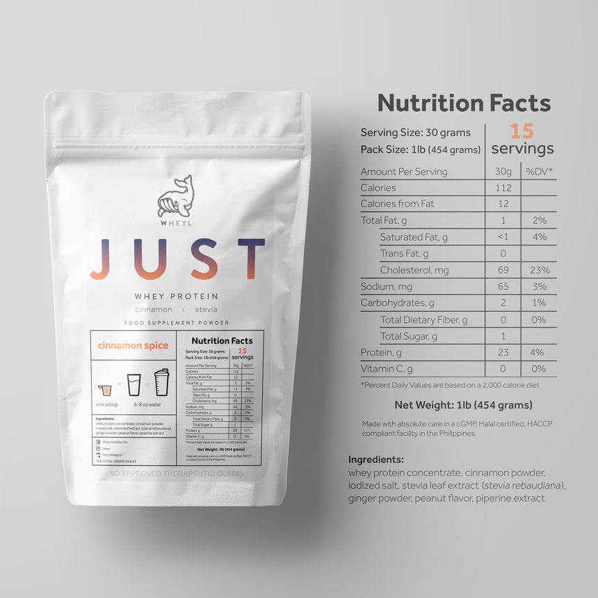 JUST whey protein (15 servings)