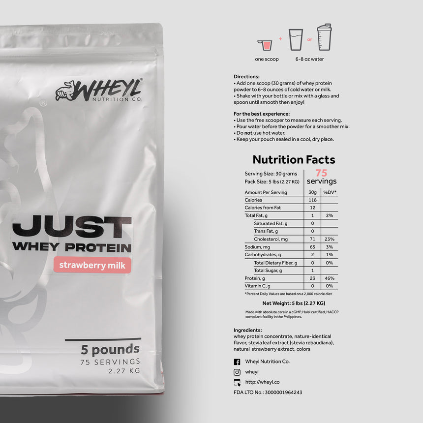 JUST whey protein Fiver (75 servings)
