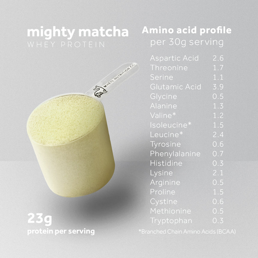 JUST Mighty Matcha whey protein