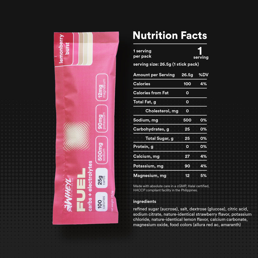 FUEL carbs + electrolytes (15 sticks)