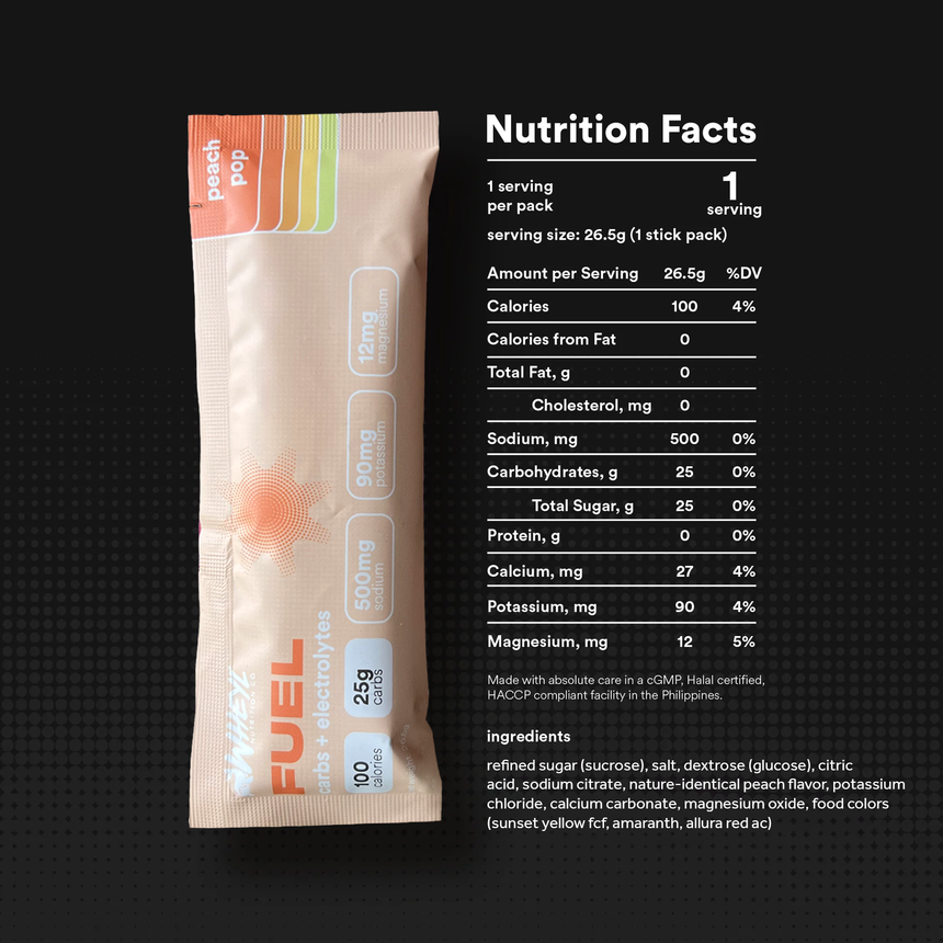 FUEL carbs + electrolytes (15 sticks)