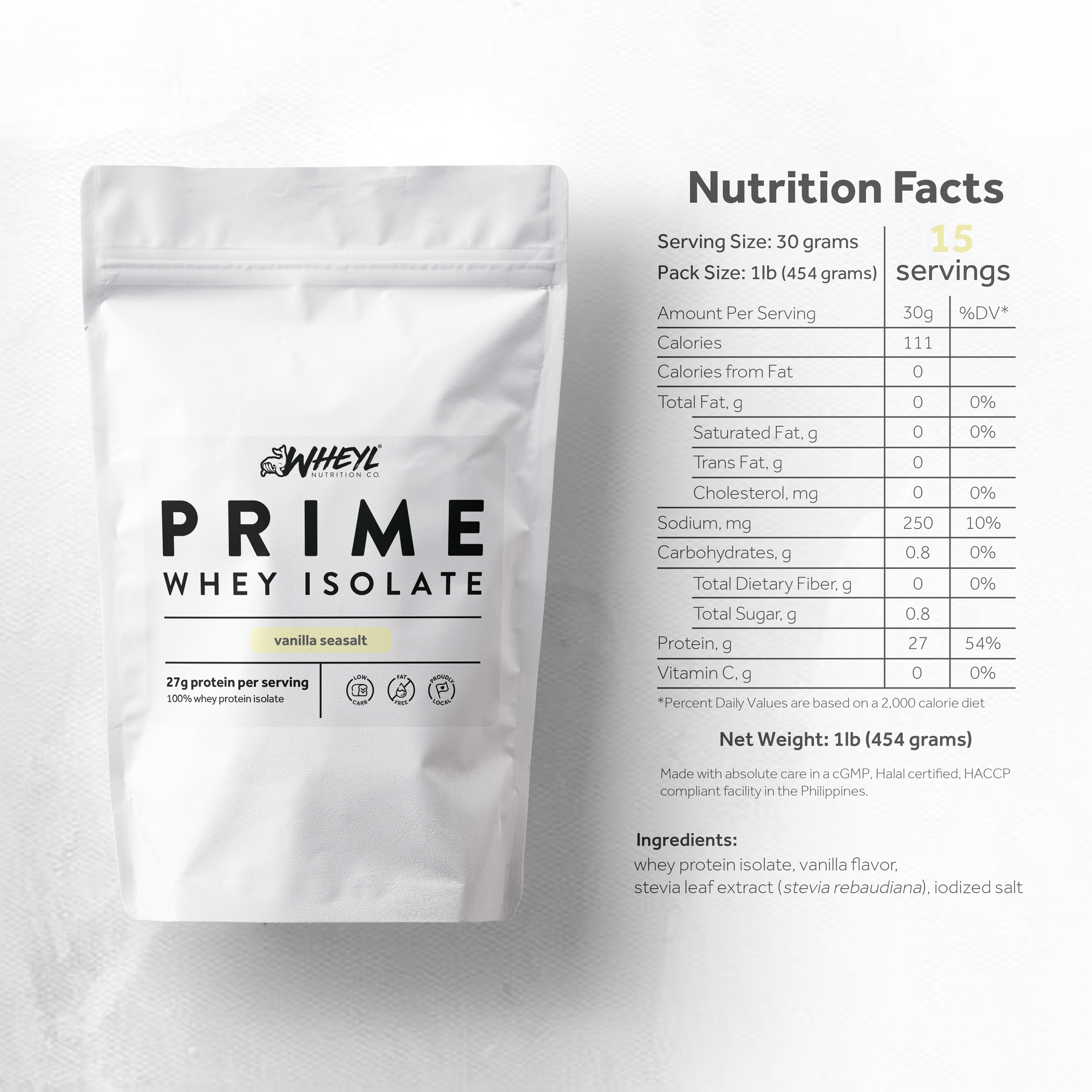 PRIME whey isolate (15 servings) – Wheyl Nutrition Co.